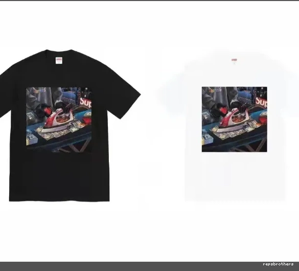 Banknote 22SS XL M USD Tee Large T-shirt Short and BLING L White Black Necklace S Sleeve Gas Iron 0408